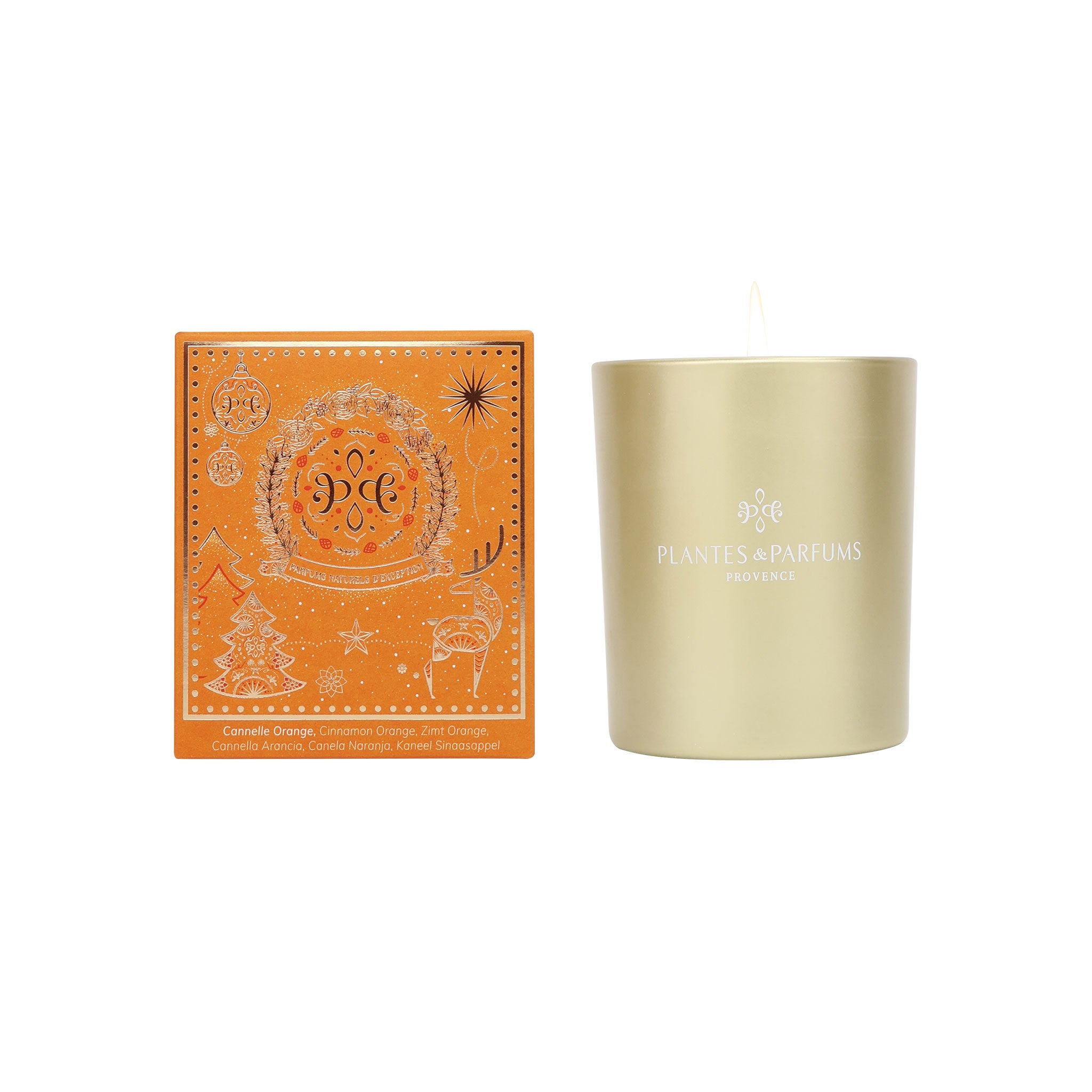 Bougie Végétale Parfumée 180g Cannelle Orange Noël