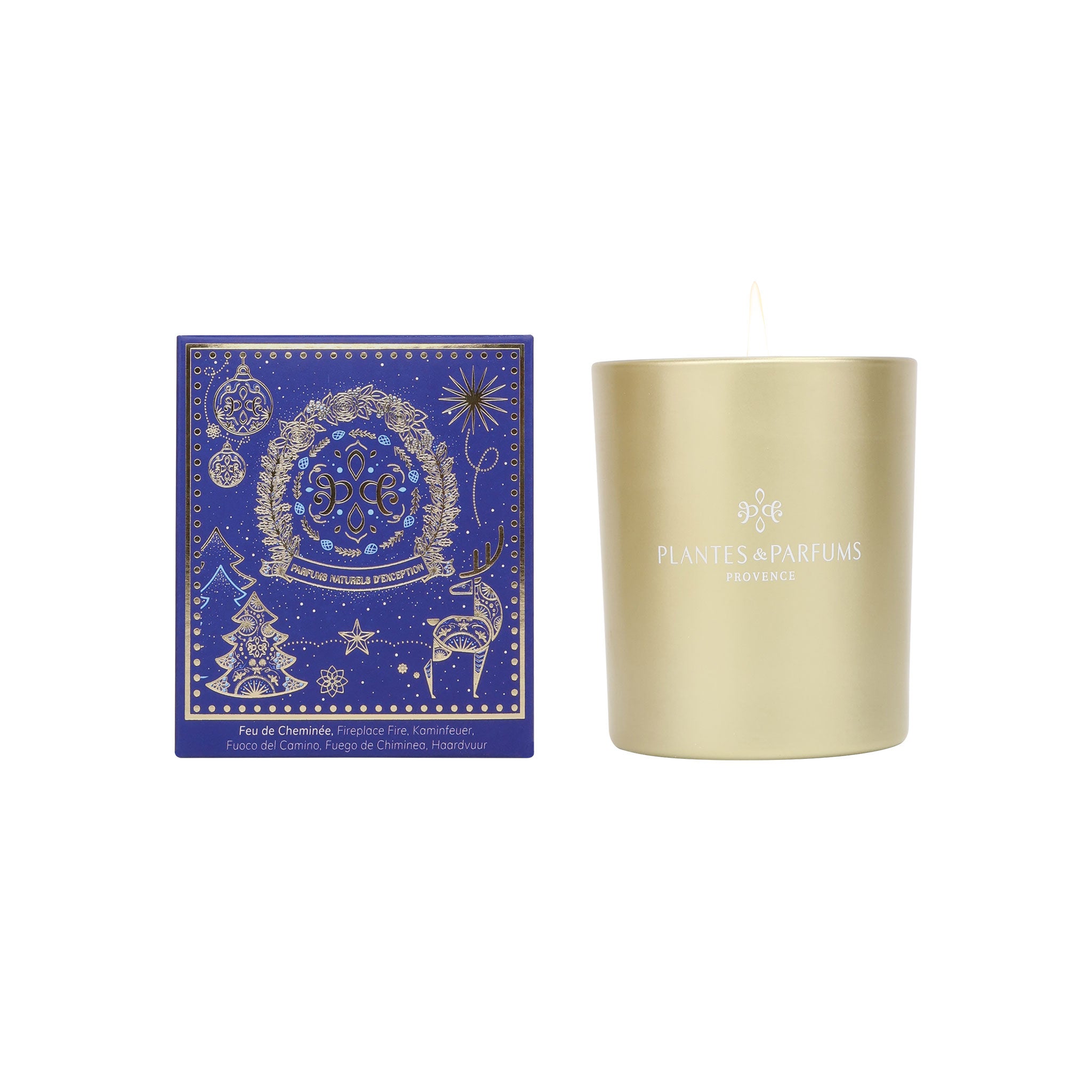 Bougie Végétale Parfumée 180g Feu de Cheminée