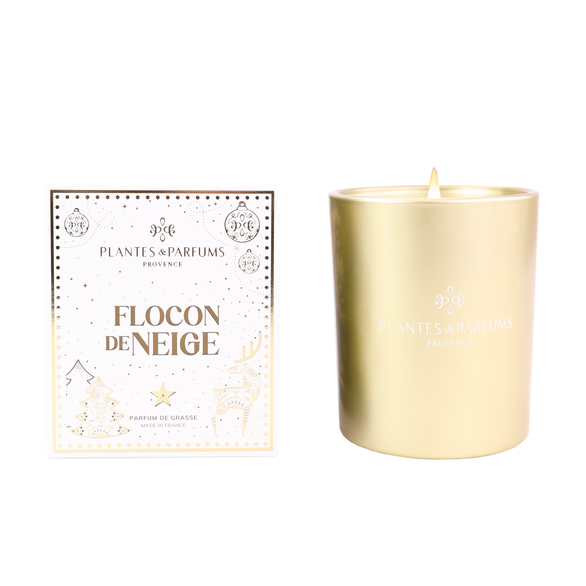 Bougie végétale parfumée Flocon de Neige 180g Plantes & Parfums de Provence