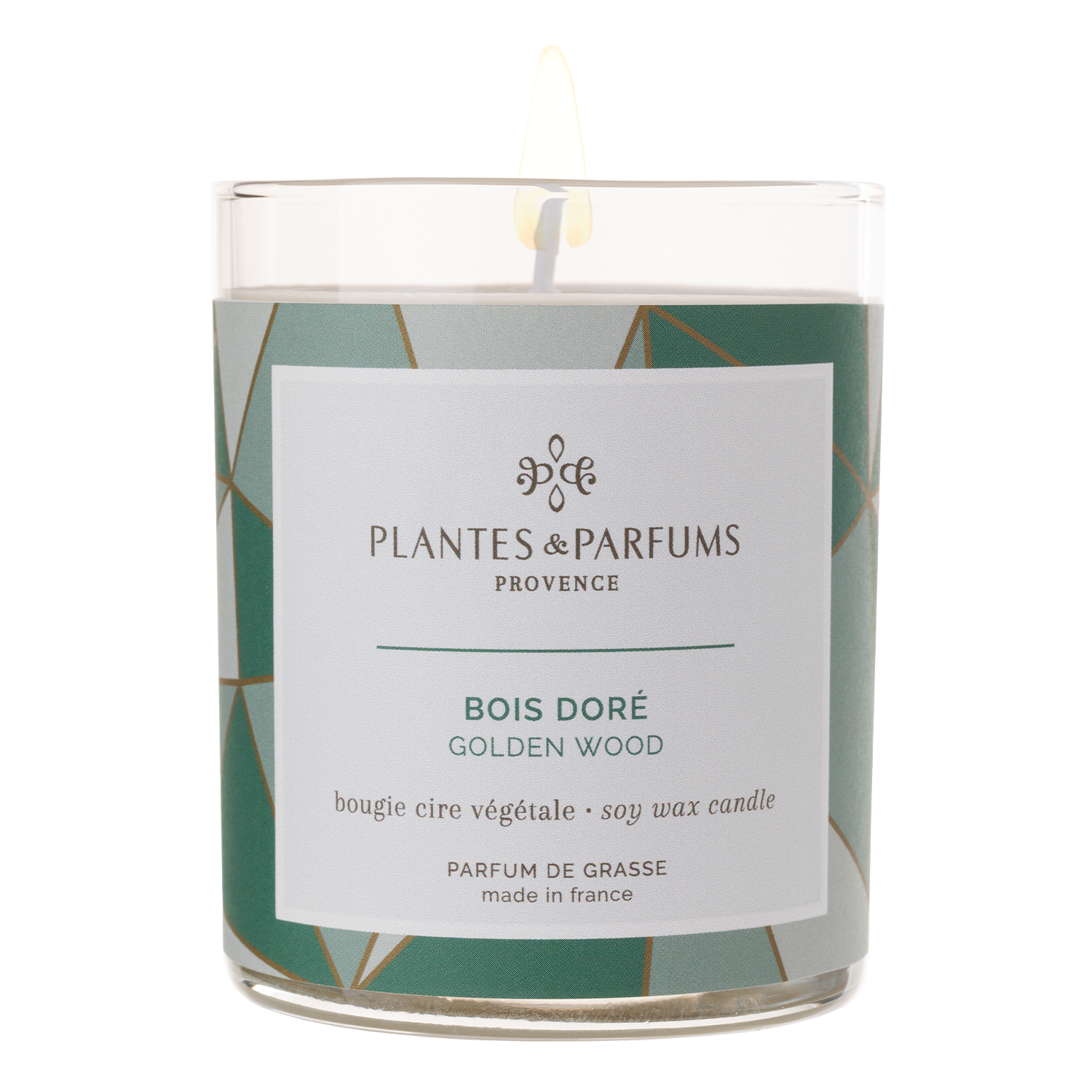 Bougie Végétale Bois Doré 180g