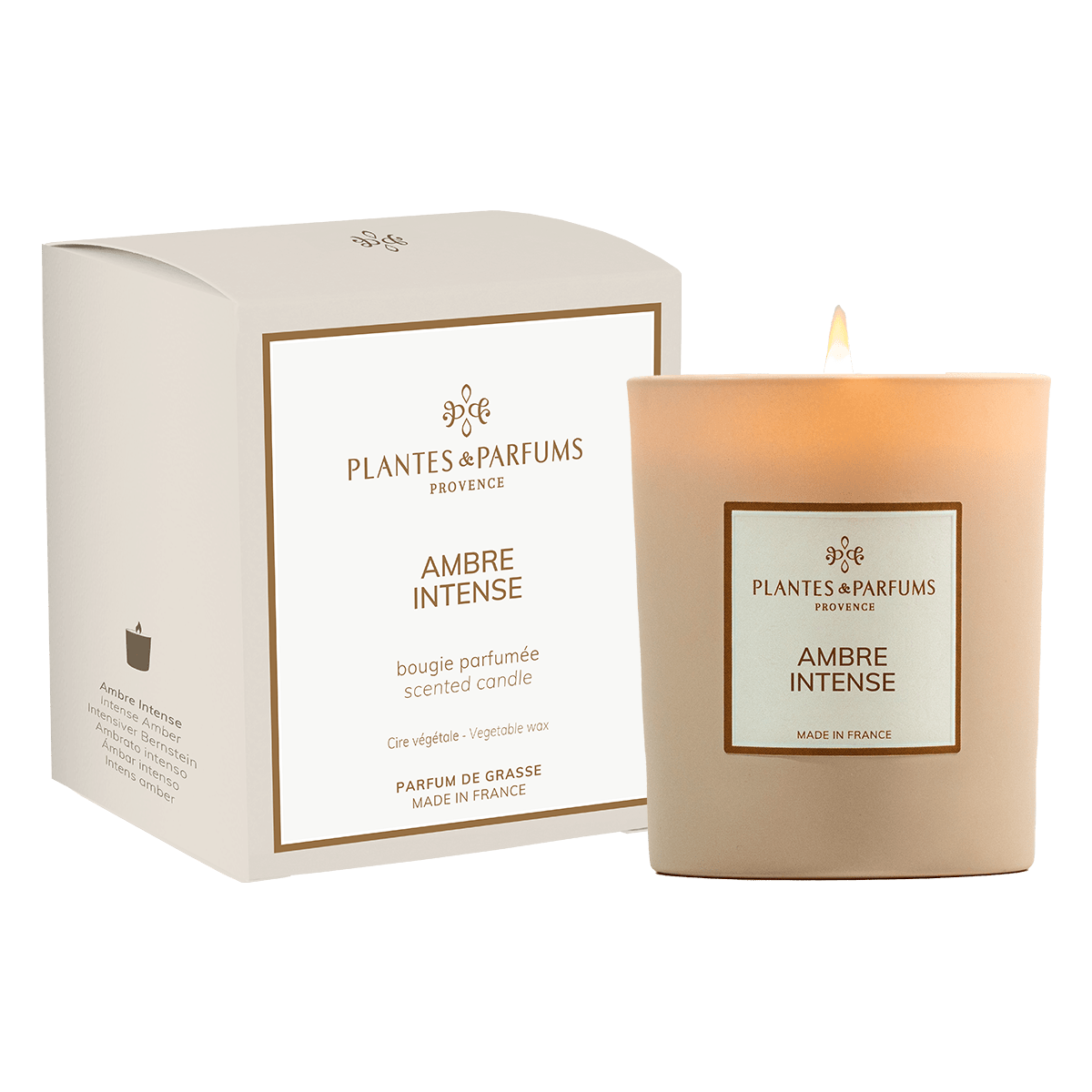Bougie Parfumée Ambre Intense 180g avec étui