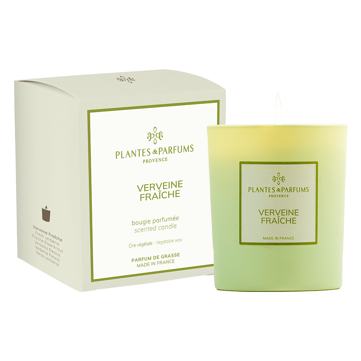 Bougie Parfumée Verveine Fraîche 180g avec étui
