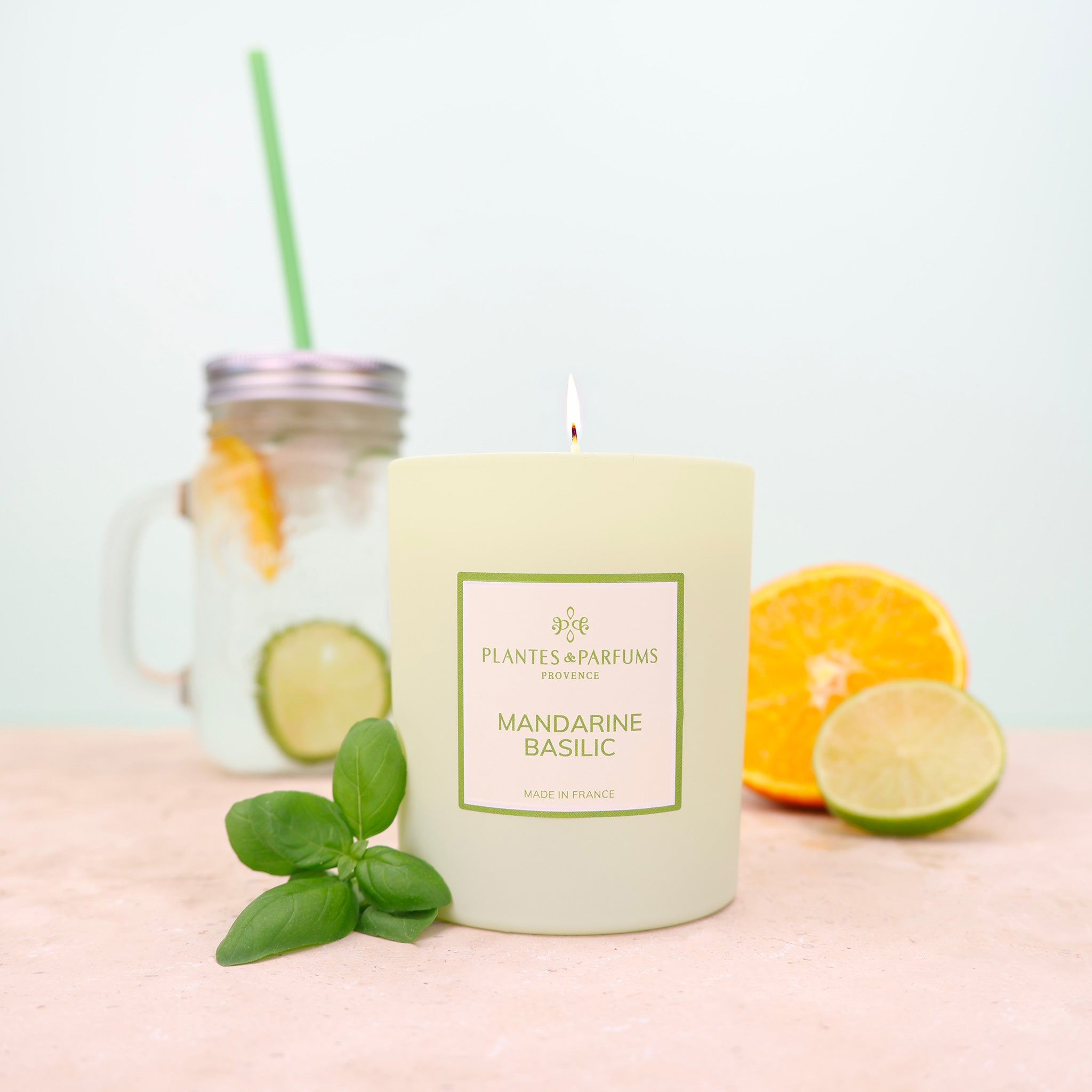 Bougie Parfumée Mandarine Basilic 180g