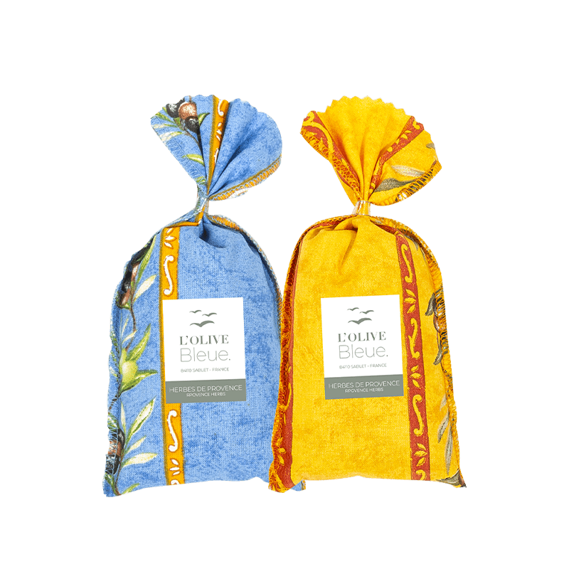 Sachet Herbes de Provence Tissu Olive Coloris Assortis 50g