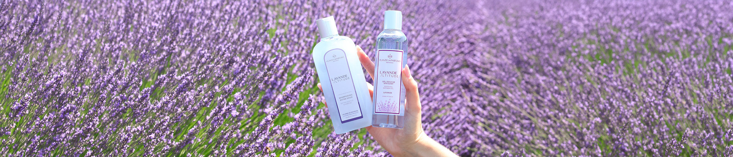 Soins cosmétiques de la collection Lavande Altitude