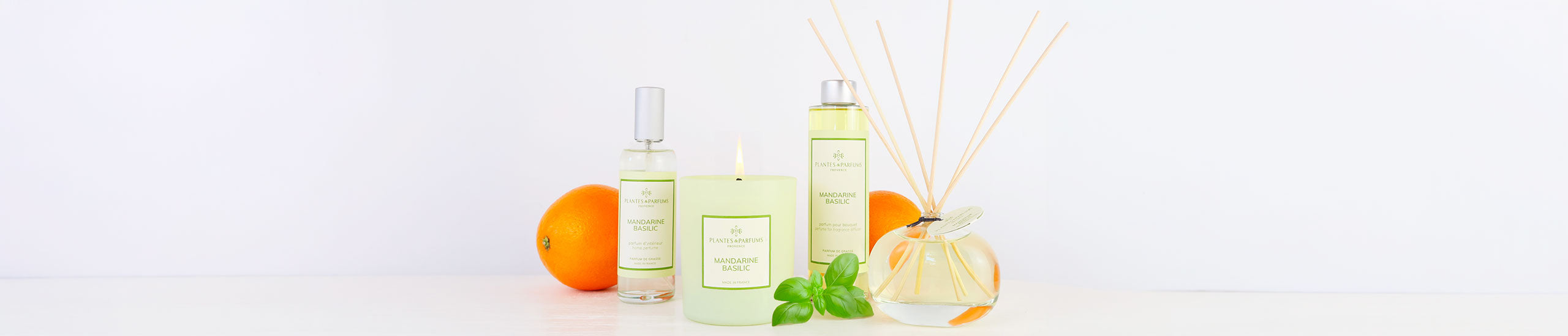 Bougies aux parfums frais