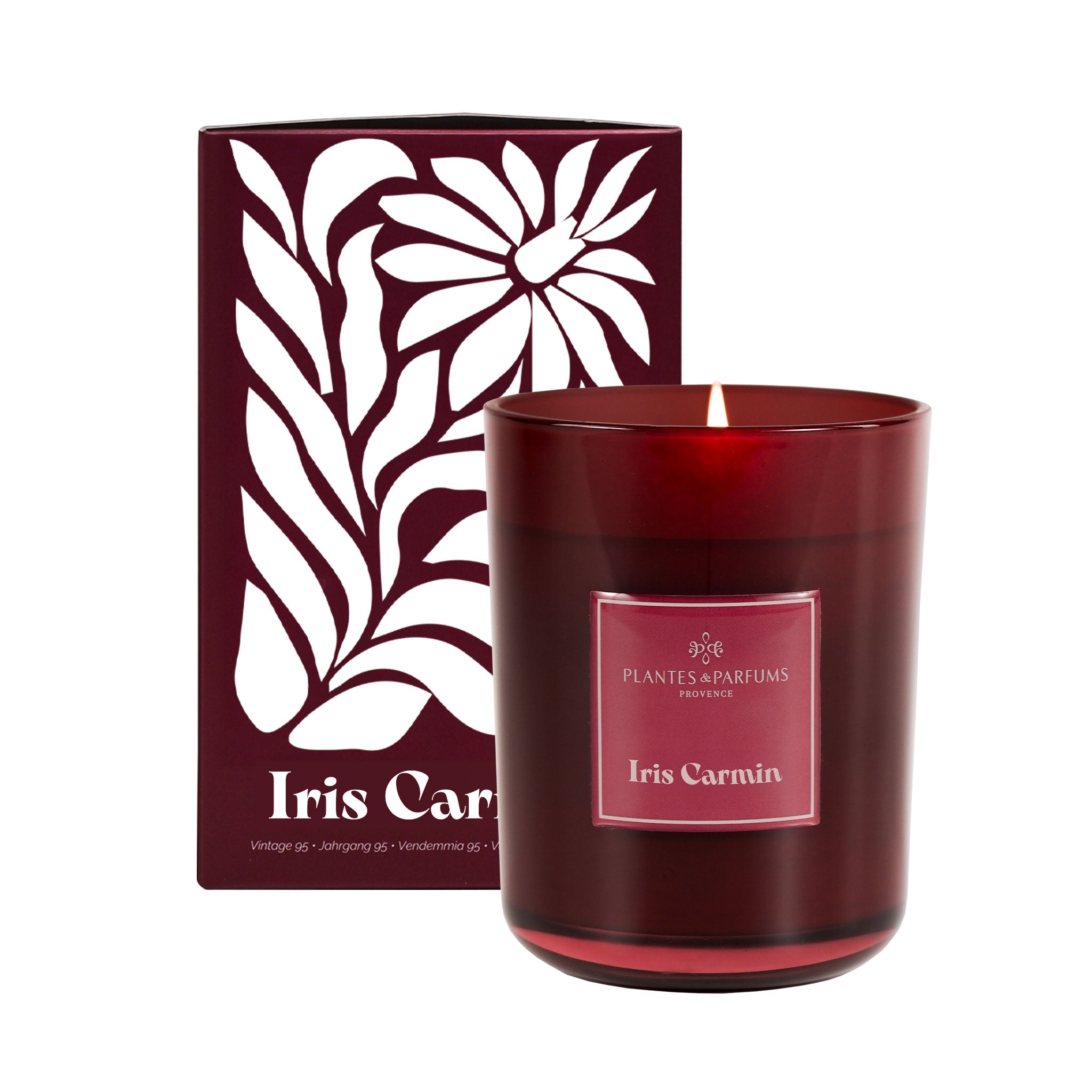 Bougie Parfumée 420g Iris Carmin