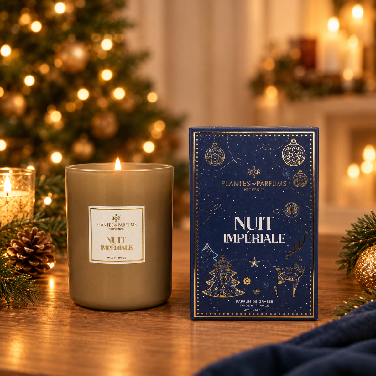 Bougie Végétale Parfumée 420g Nuit Impériale