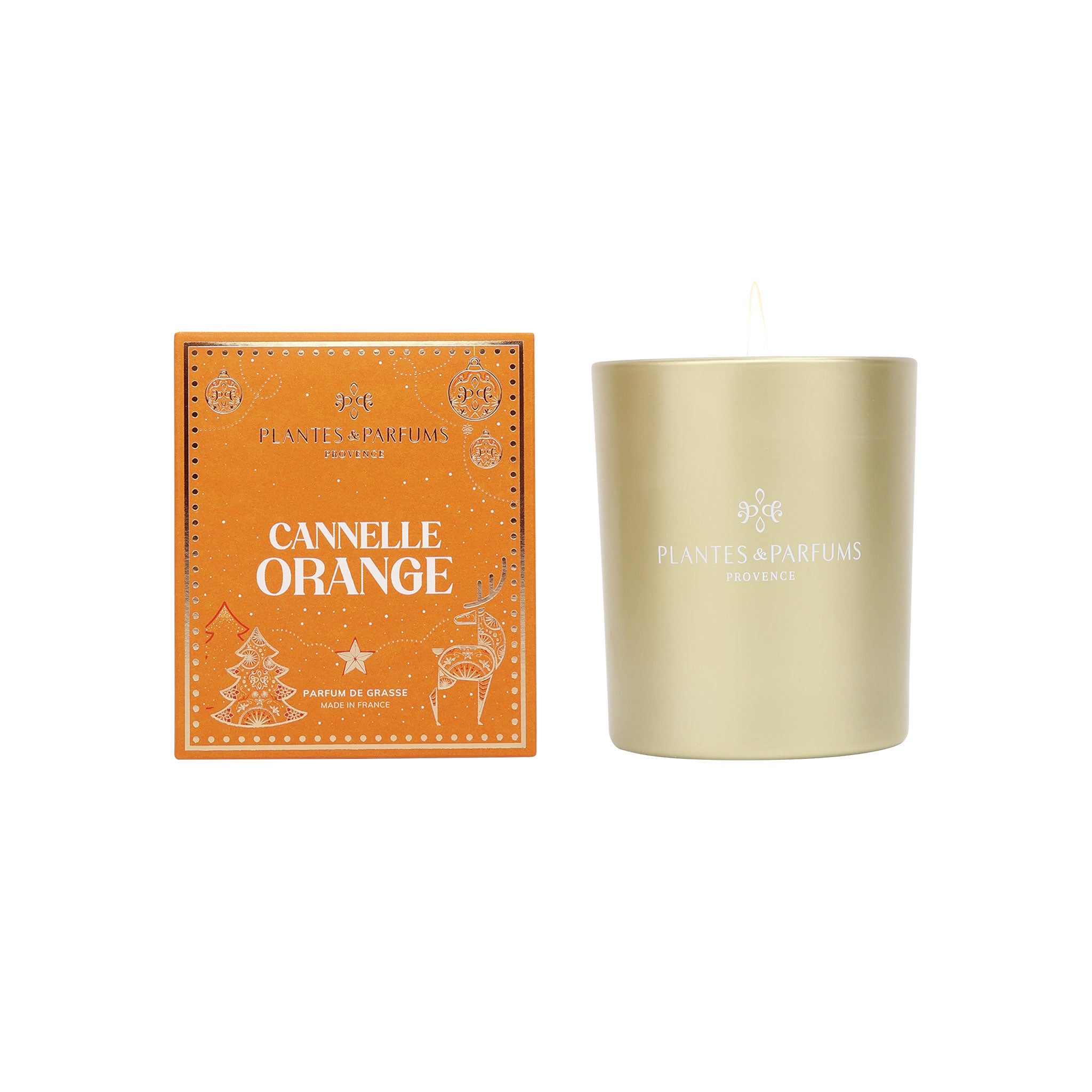 Bougie Végétale Parfumée 180g Cannelle Orange Noël
