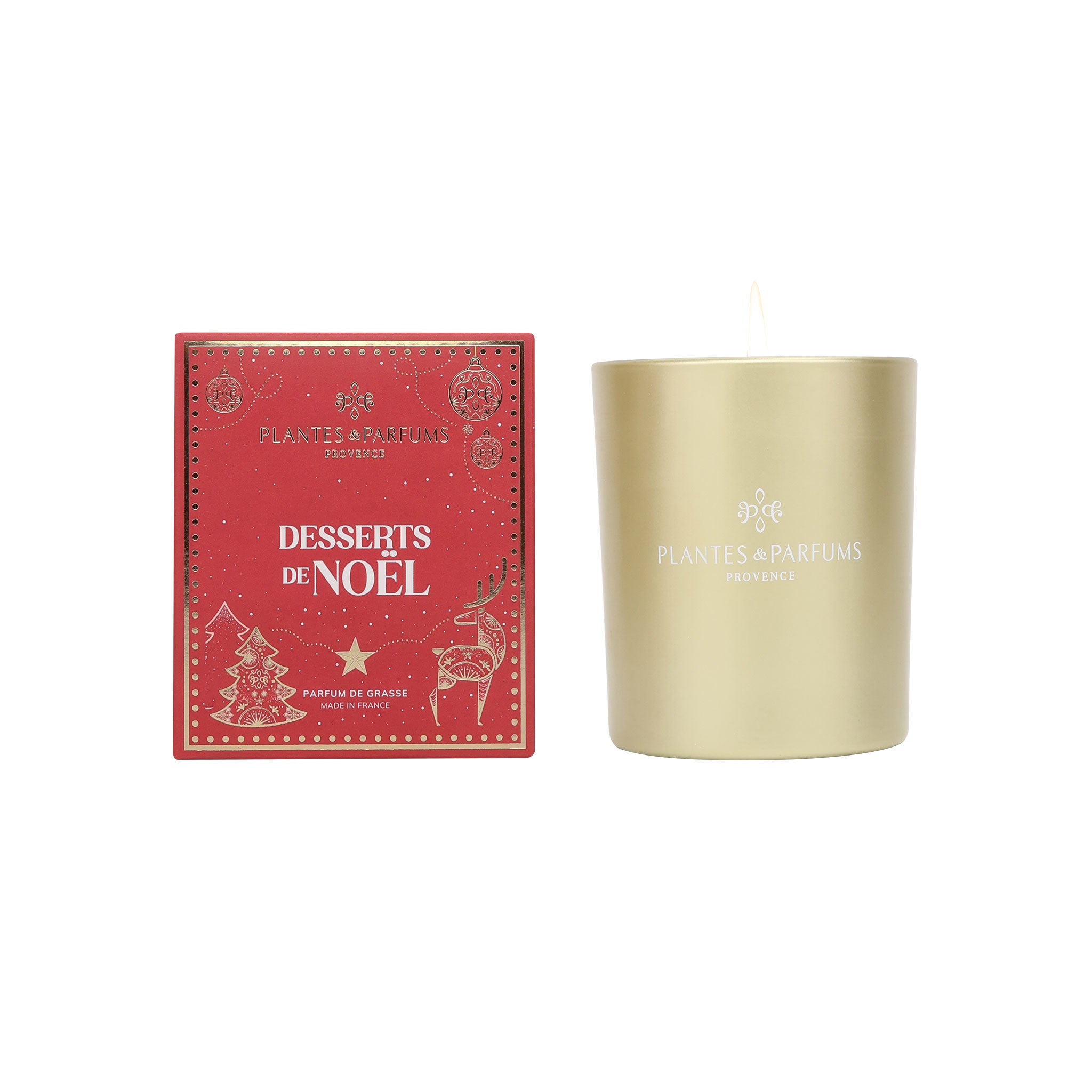Bougie Végétale Parfumée 180g Desserts de Noël