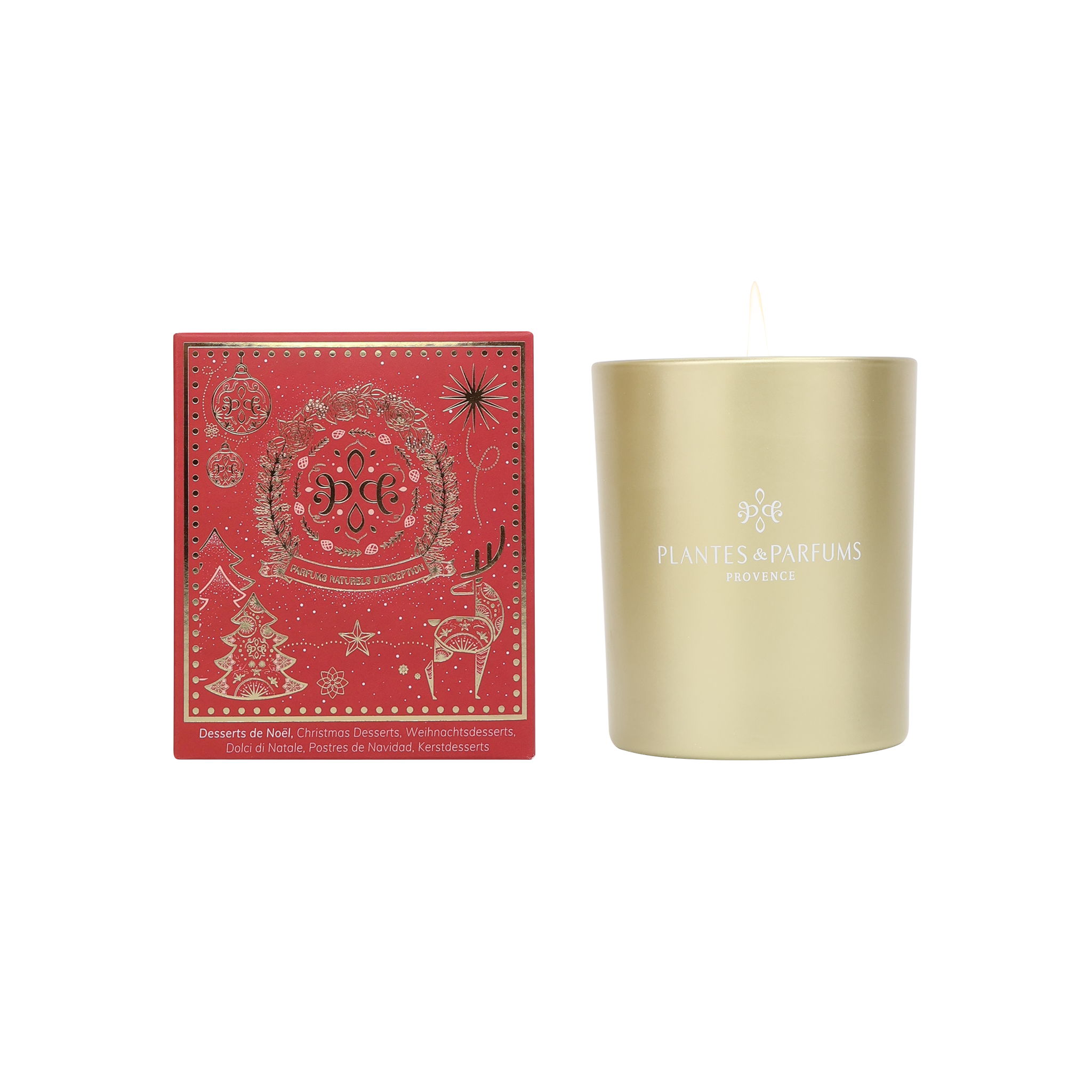 Bougie Végétale Parfumée 180g Desserts de Noël