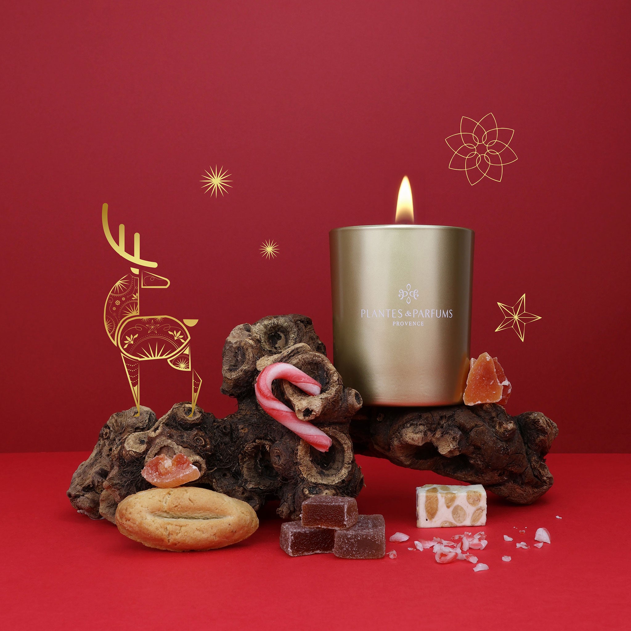 Bougie Végétale Parfumée 180g Desserts de Noël