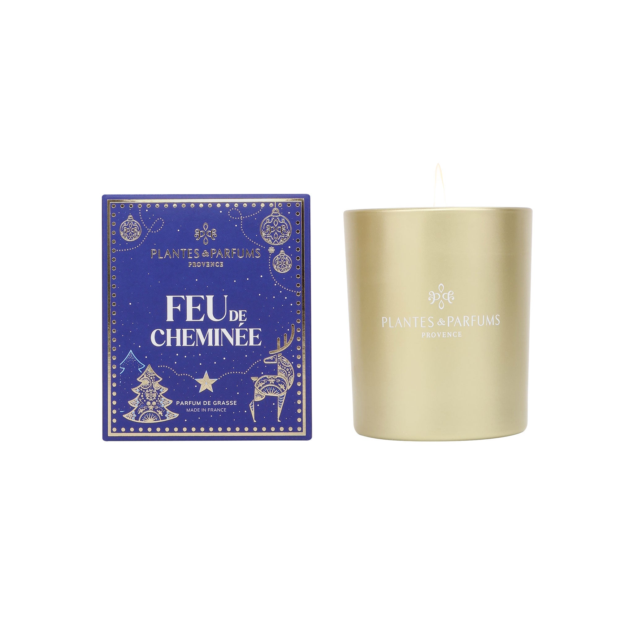 Bougie Végétale Parfumée 180g Feu de Cheminée