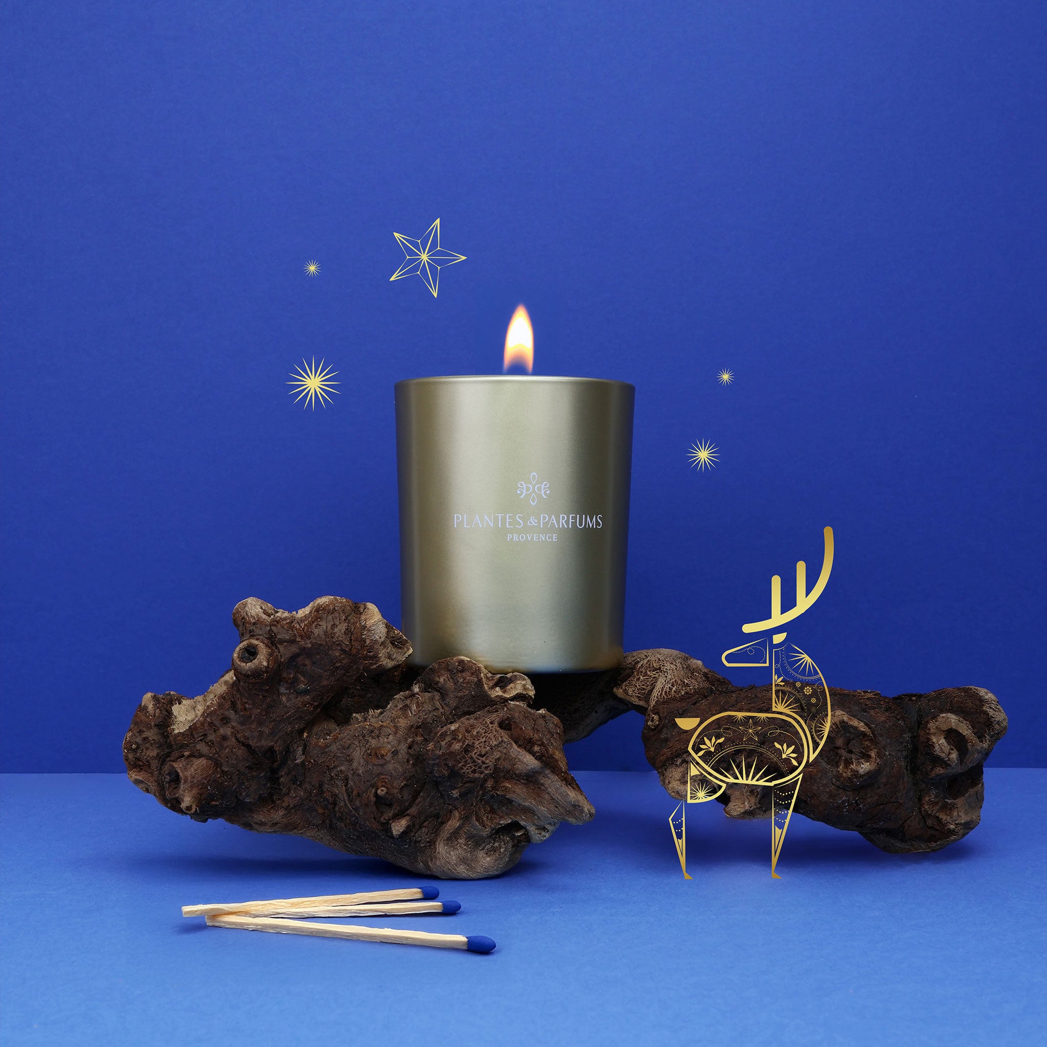 Bougie Végétale Parfumée 180g Feu de Cheminée