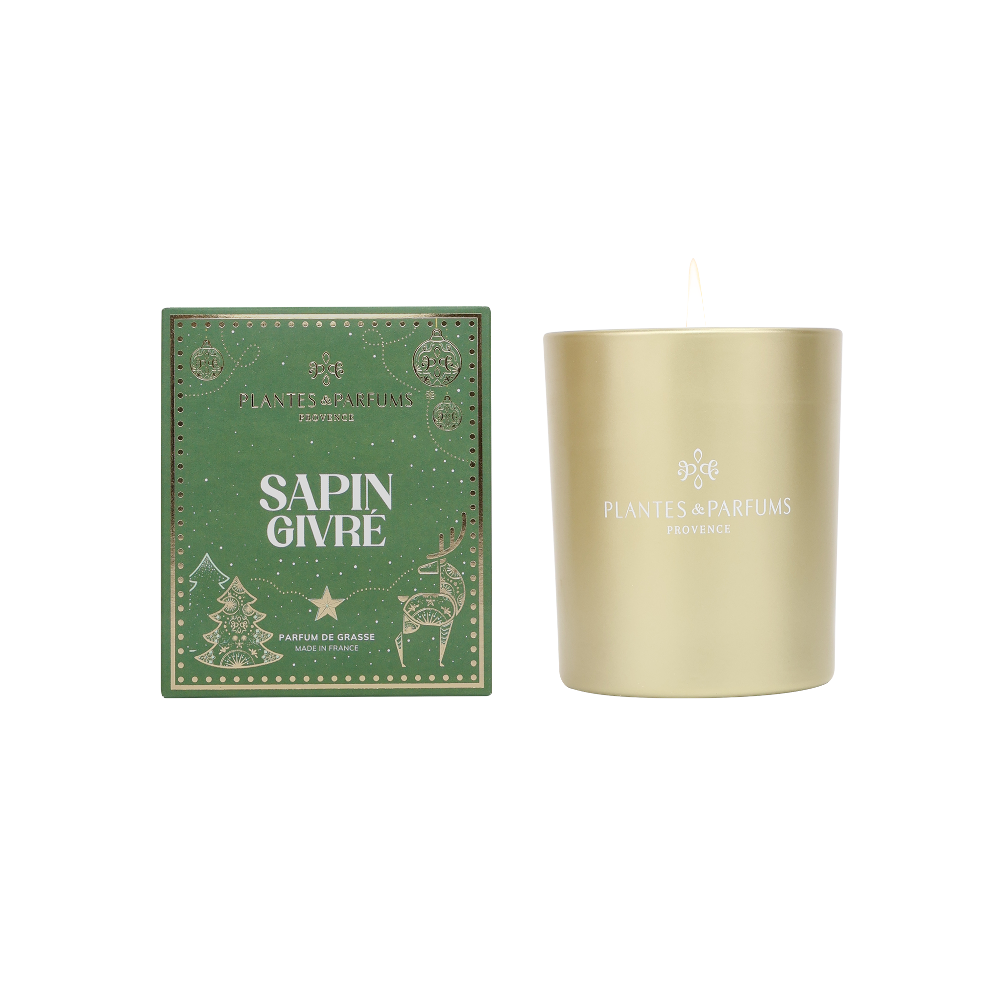 Bougie Végétale Parfumée 180g Sapin Givré