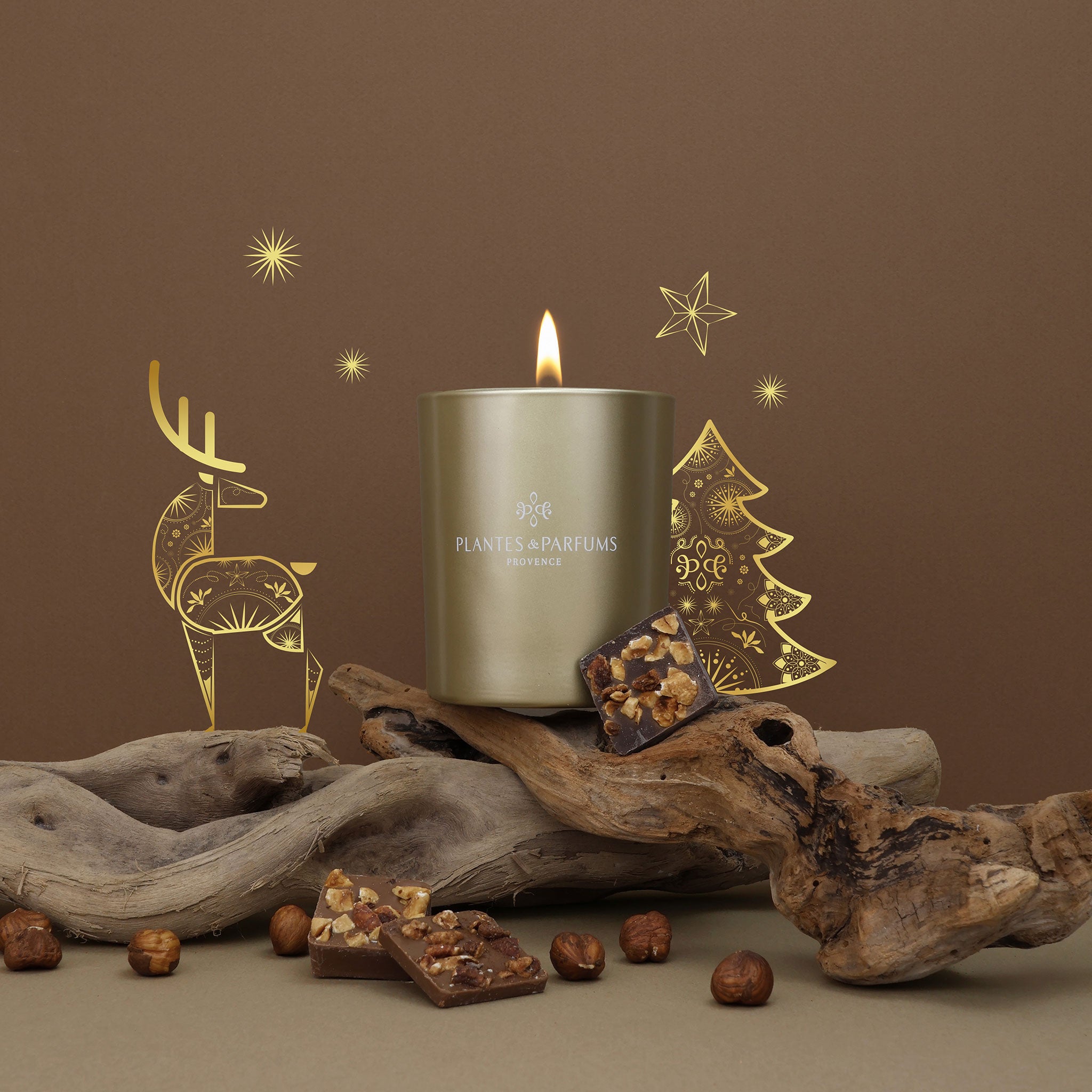 Bougie Végétale Parfumée 180g Chocolat Praliné