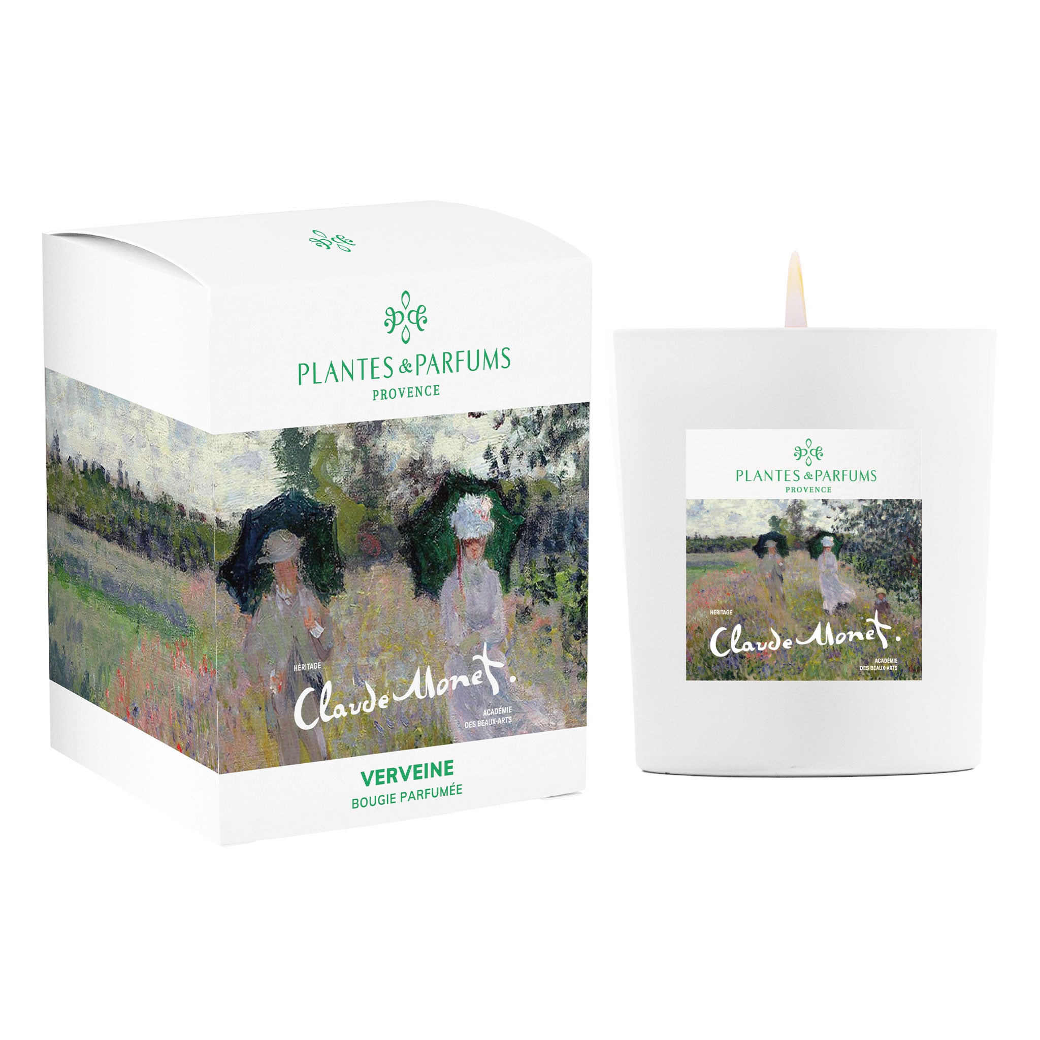 Bougie parfumée Verveine 180g – Collection Claude Monet