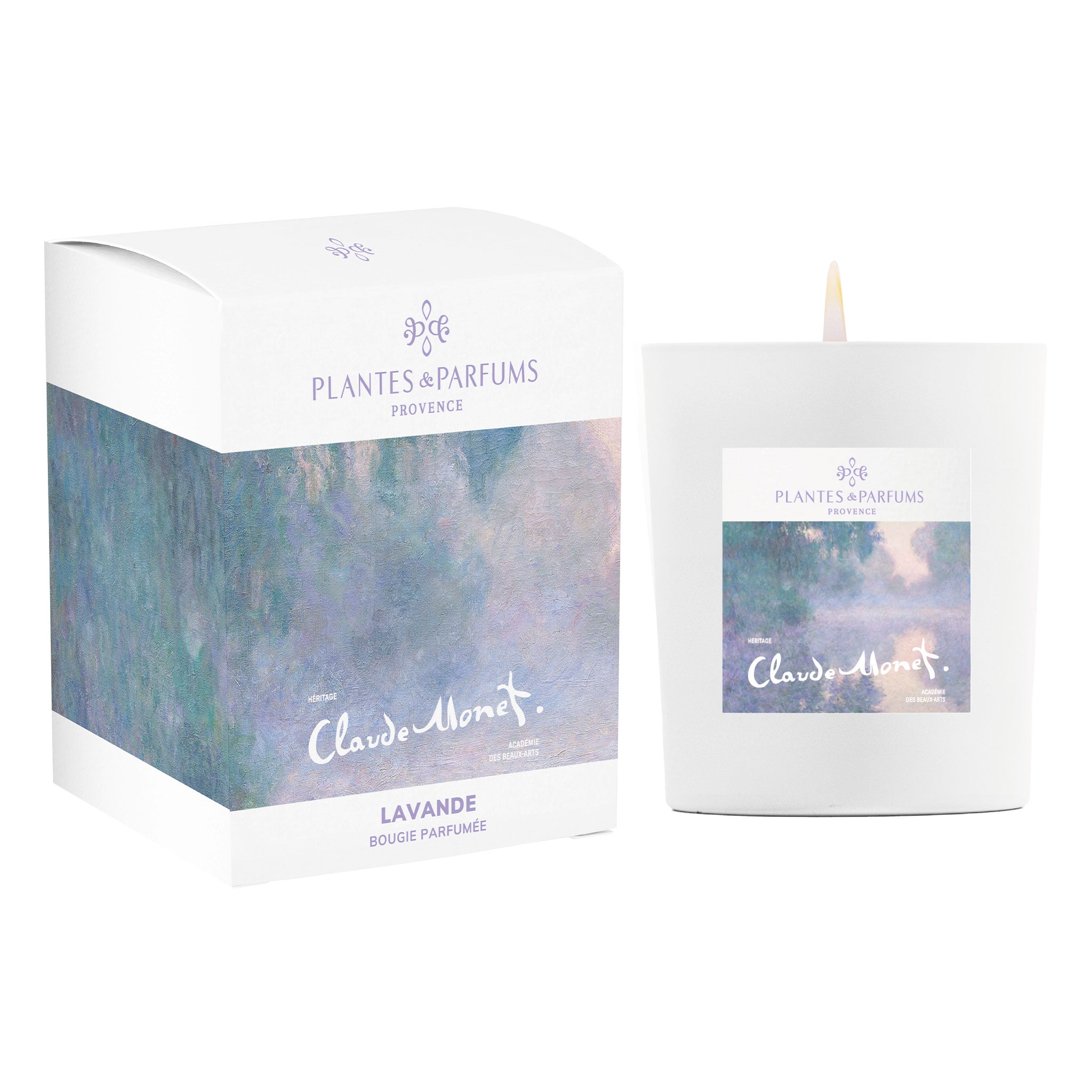 Bougie parfumée Lavande 180g – Collection Claude Monet