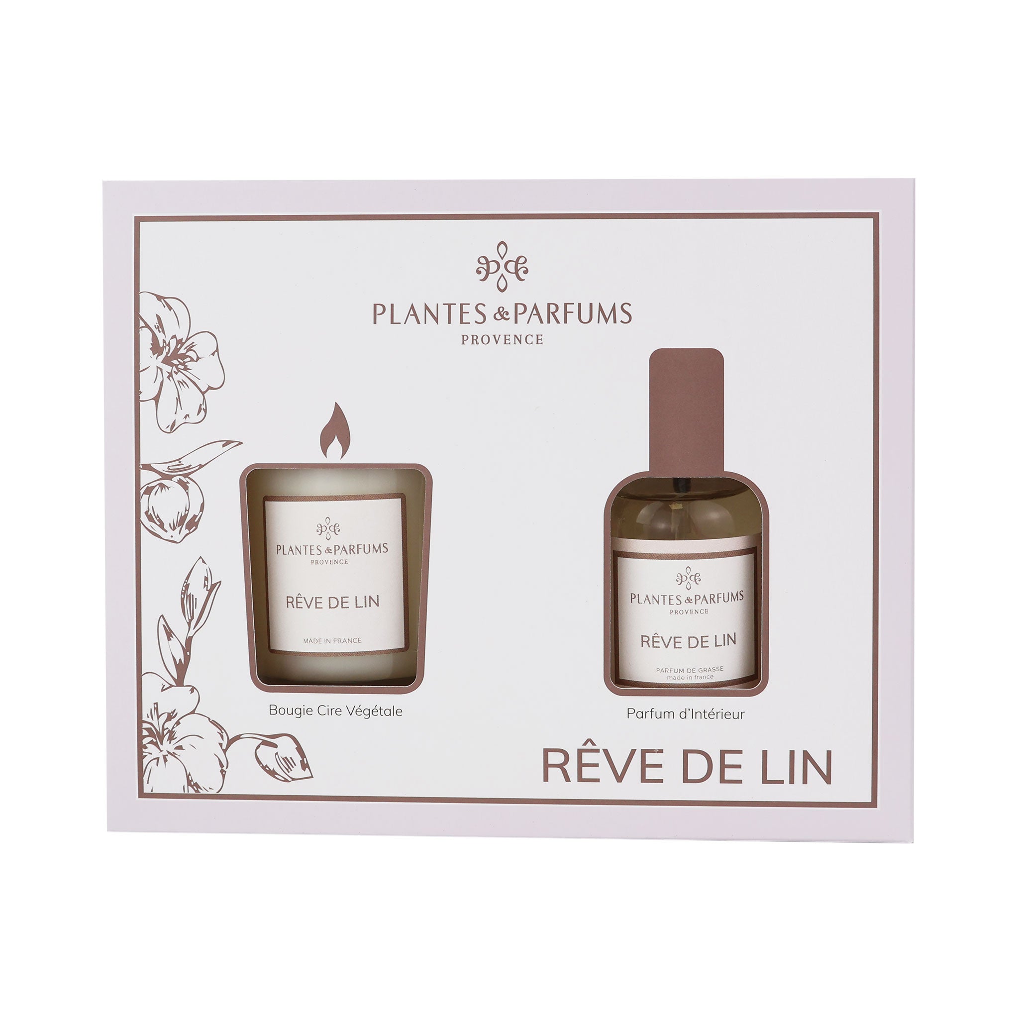 Rêve de Lin Coffret Bougie 75g/PI 50ml