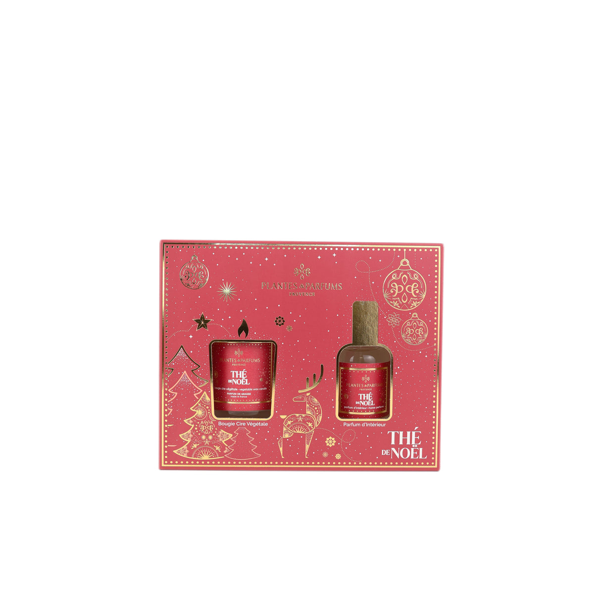 Coffret senteurs d’intérieur Thé de Noël, bougie et parfum d’intérieur