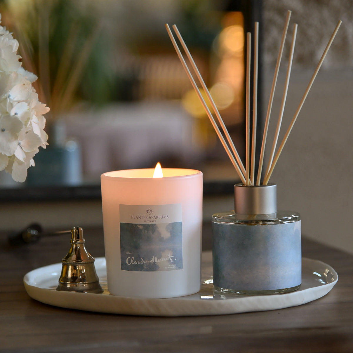 Bougie parfumée Lavande 180g – Collection Claude Monet