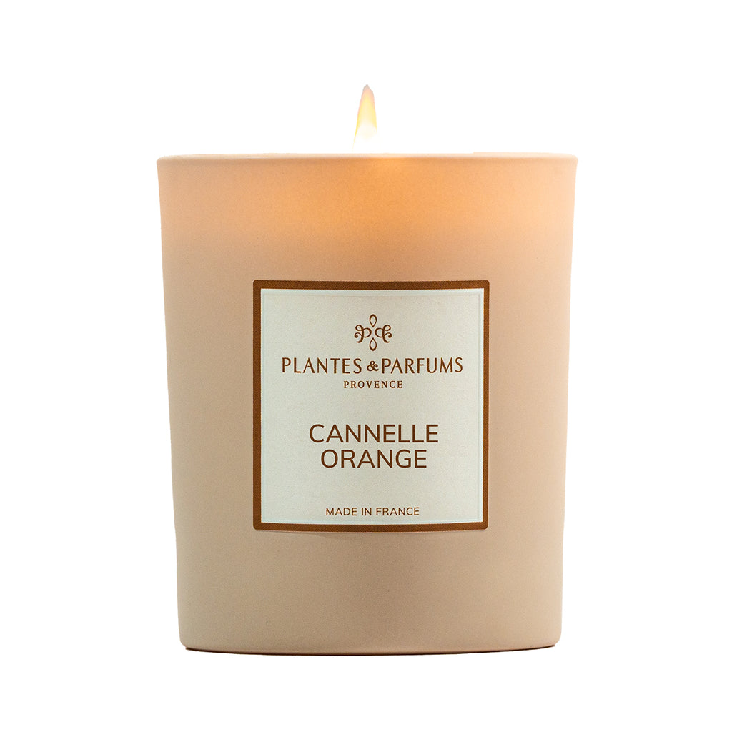 Bougie naturelle parfumée Orange Cannelle 210 Gr