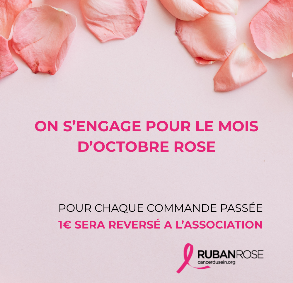 Plantes & Parfums s'engage pour le mois d'octobre rose - Pour chaque commande passée 1€ sera reversé à l'Association Ruban Rose