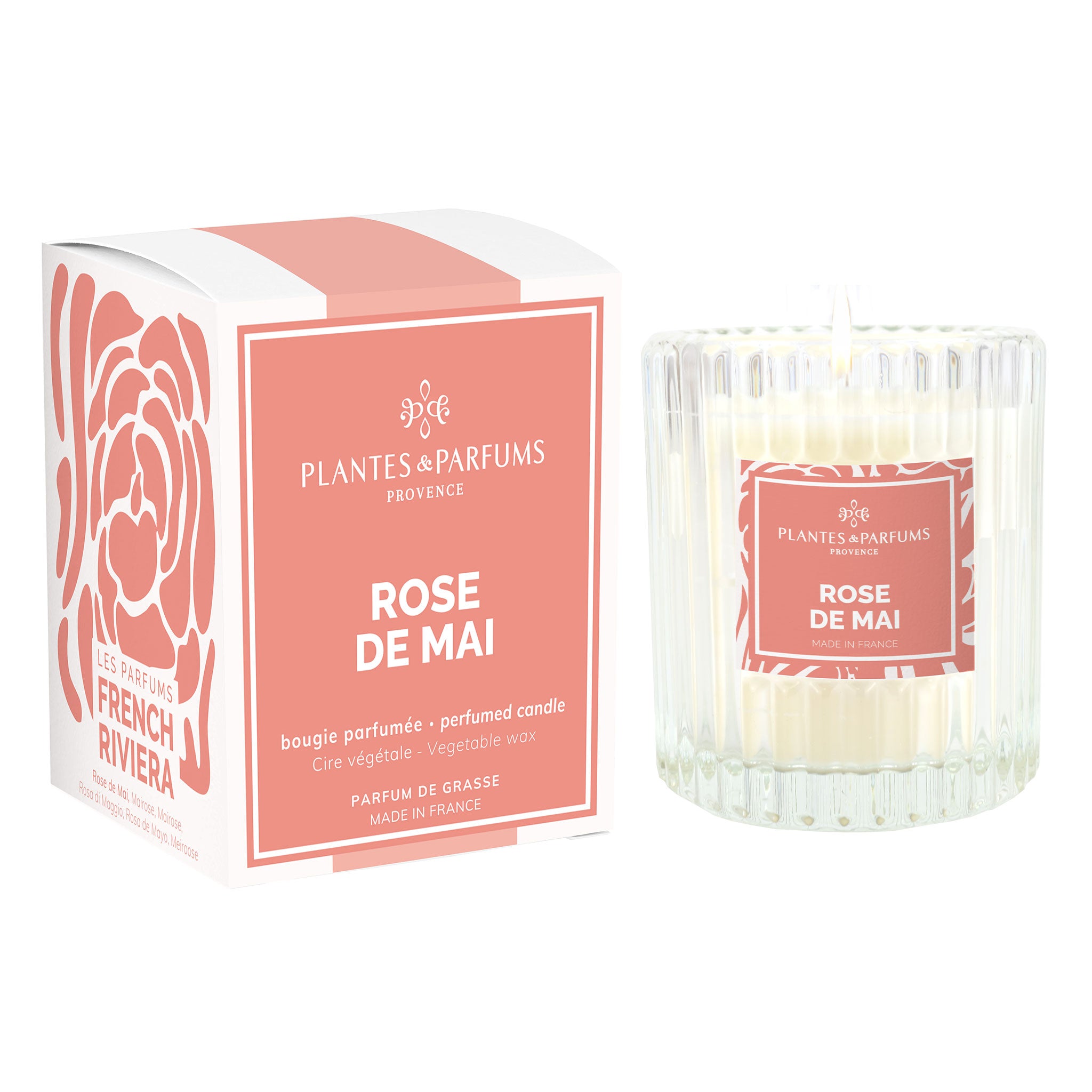Bougie Parfumée 180g Rose de Mai