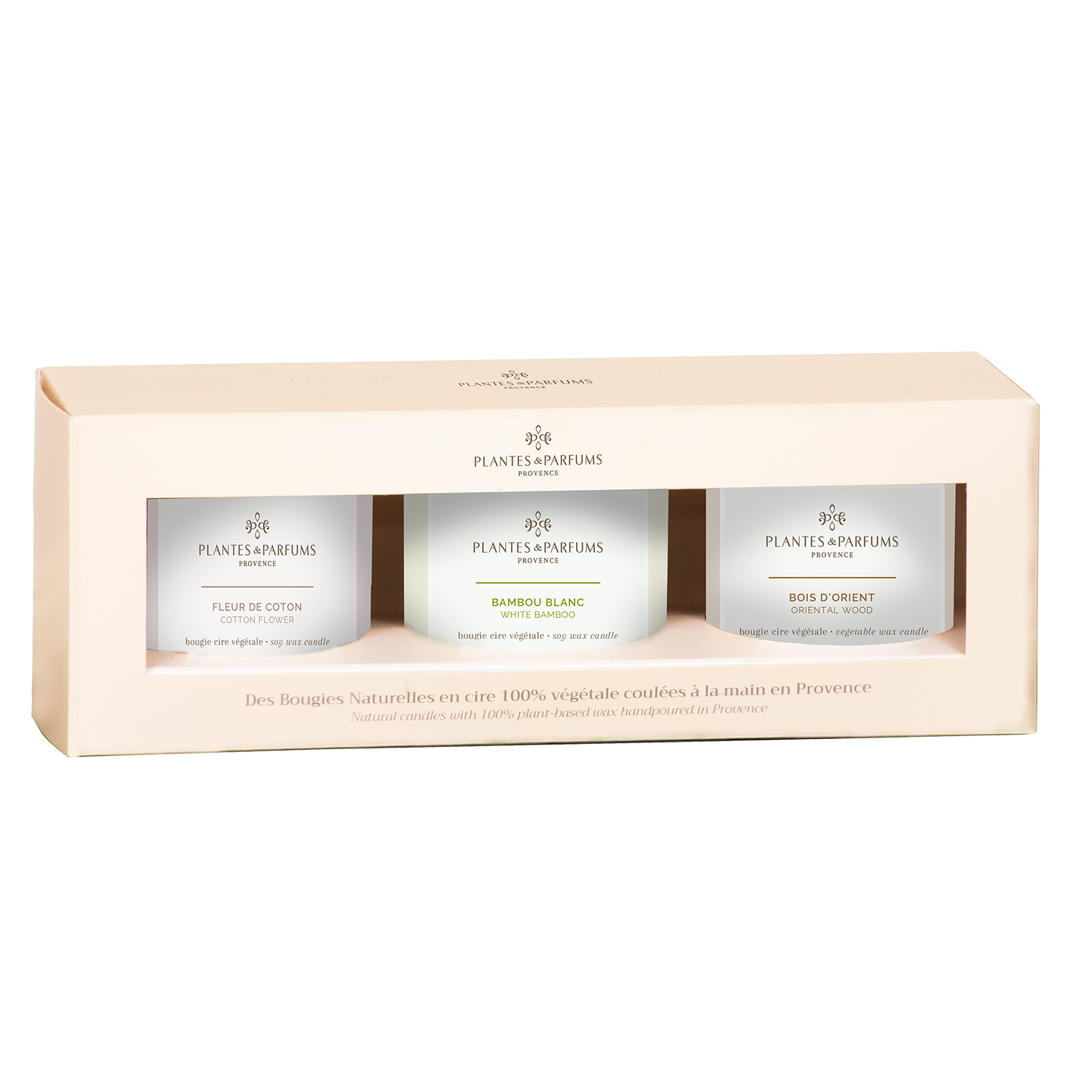 Coffret Découverte : Fleur de Coton, Bambou Blanc, Bois d'Orient